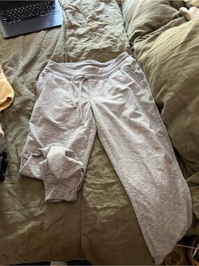 Athleta Light Gray Drawstring Joggers